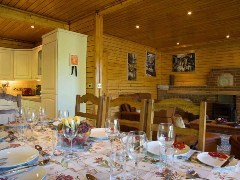 Ash Log Cabin dining room