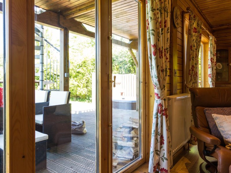 Ash Log Cabin French doors